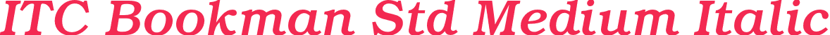 ITC Bookman Std Medium Italic